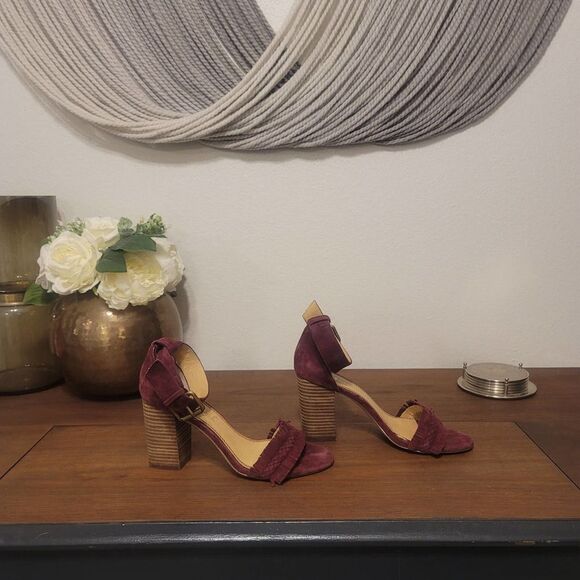 Splendid Jakey Fringe Block Heel Sz 6.5 - Picture 4 of 8